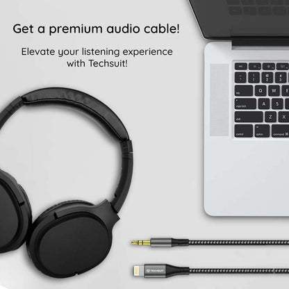 Audio kabel Lightning - 3.5mm Techsuit AC17 NexaSound, 1m, Siv