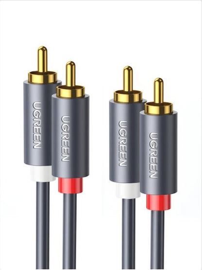 Audio kabel UGREEN AV104, 2 x RCA - 2 x RCA, 3m, črn