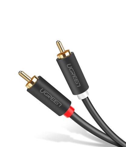 Audio kabel UGREEN AV104, 2 x RCA - 2 x RCA, 2m, črn