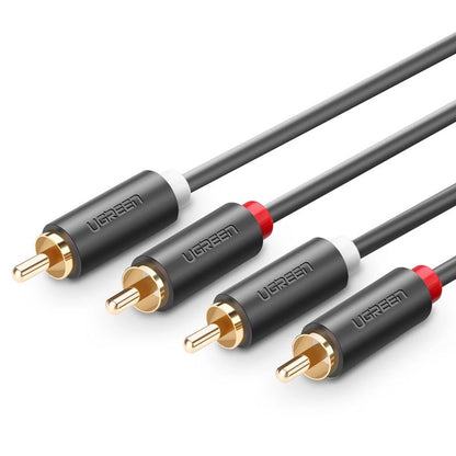 Audio kabel UGREEN AV104, 2 x RCA - 2 x RCA, 2m, črn