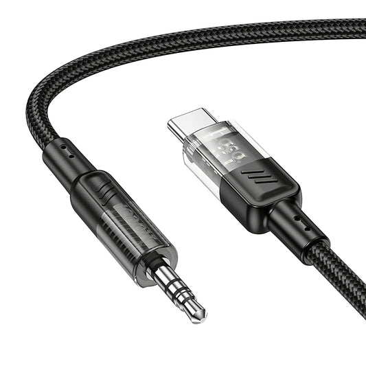 Avdio kabel USB-C - 3.5mm HOCO UPA27, 1.2m, črn