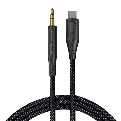 Audio kabel USB-C - 3.5mm Lito LA02, 1m, črn