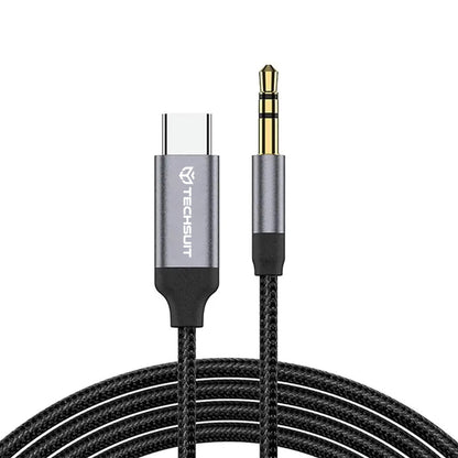 Avdio kabel USB-C - 3.5mm Techsuit AC11 FuseXound, 0.5m, Siv