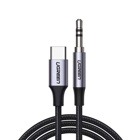 USB-C avdio kabel - 3,5 mm UGREEN CM450 (20192), 1 m, siva