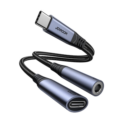 Avdio kabel USB-C - 3.5mm / USB-C Joyroom SY-C02, 0.14m, črn