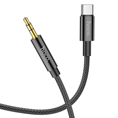 Avdio kabel USB-C - 3,5 mm HOCO UPA19, 1m, črn
