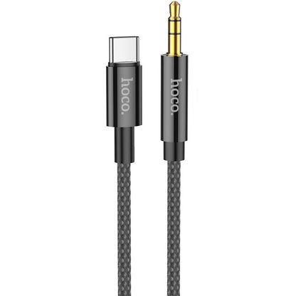 Avdio kabel USB-C - 3,5 mm HOCO UPA19, 1m, črn