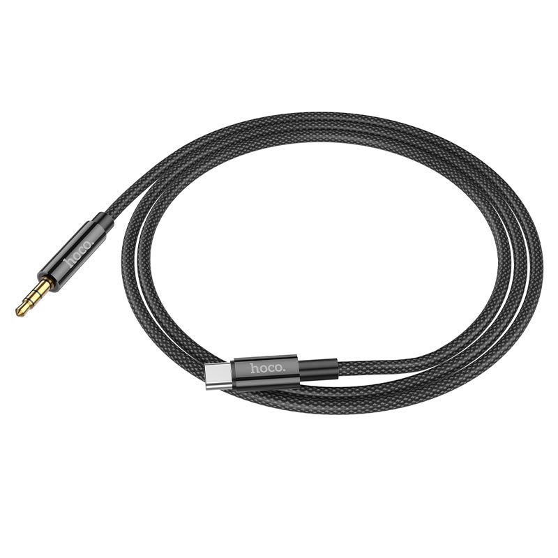 Avdio kabel USB-C - 3,5 mm HOCO UPA19, 1m, črn