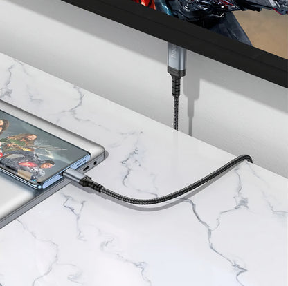 Avdio in video kabel USB-C - HDMI HOCO UA43, 1.8m, siv
