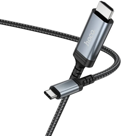 Avdio in video kabel USB-C - HDMI HOCO UA43, 1.8m, siv