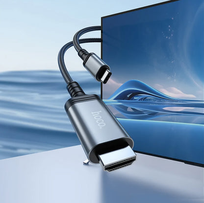 Avdio in video kabel USB-C - HDMI HOCO UA43, 1.8m, siv
