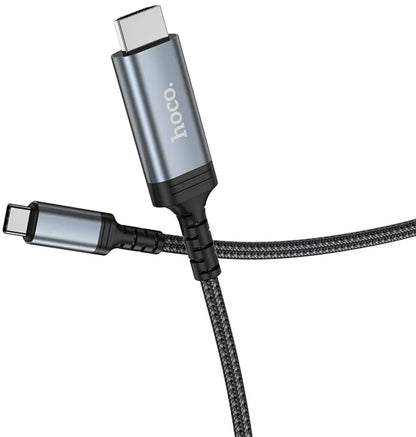 Avdio in video kabel USB-C - HDMI HOCO UA43, 1.8m, siv