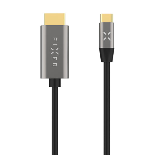 Avdio in video kabel USB-C - HDMI Fixed, 2m, siv