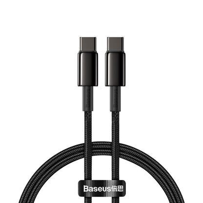 Podatkovni in polnilni kabel USB-C - USB-C Baseus Tungsten Gold USB-C, 100 W, 2 m, črn CATWJ-A01 CATWJ-A01