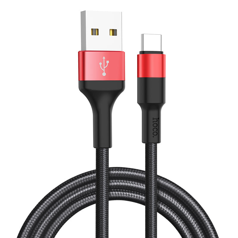 Kabel za podatke in polnjenje USB-A - USB-C HOCO X26 Xpress, 18W, 1m, črno rdeč
