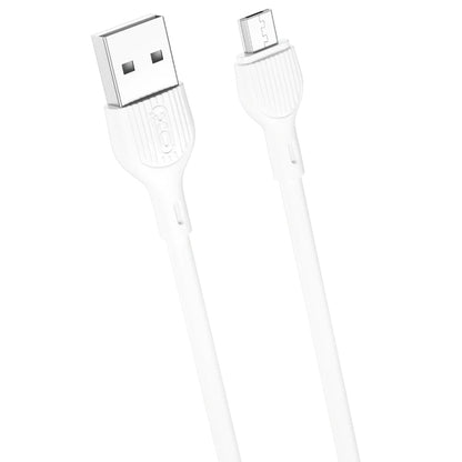 Kabel za podatke in polnjenje USB-A - microUSB XO Design NB200, 10W, 1m, Bel