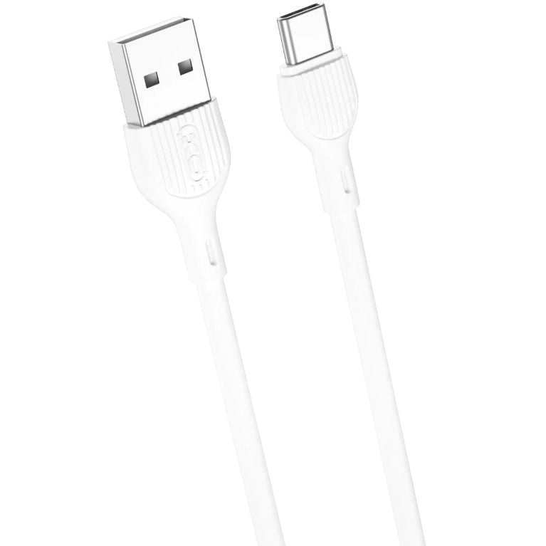 Podatkovni in polnilni kabel USB-A - USB-C XO Design NB200, 10W, 1m, Bel