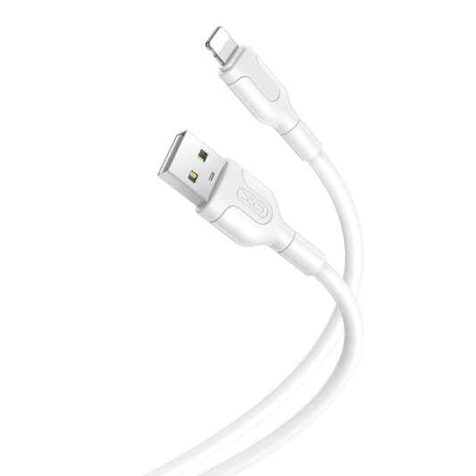 Podatkovni in polnilni kabel USB-A - Lightning XO Design NB212, 18W, 1m, Bel