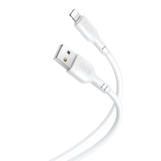Podatkovni in polnilni kabel USB-A - Lightning XO Design NB103, 18 W, 1 m, bel 