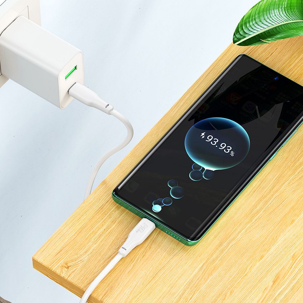 Podatkovni in polnilni kabel USB-C - USB-C HOCO X93, 100 W, 1 m, bel 