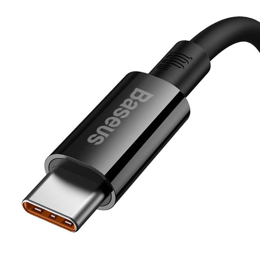 Kabel za prenos podatkov in polnjenje Baseus Superior Series USB-A z USB-C, 100 W, 1 m, črn