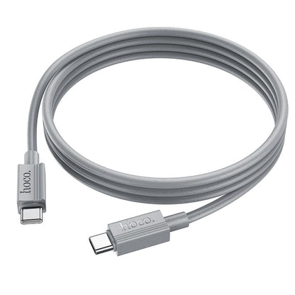 Kabel za prenos podatkov in polnjenje USB-C - USB-C HOCO X107, 60W, 1m, Siv