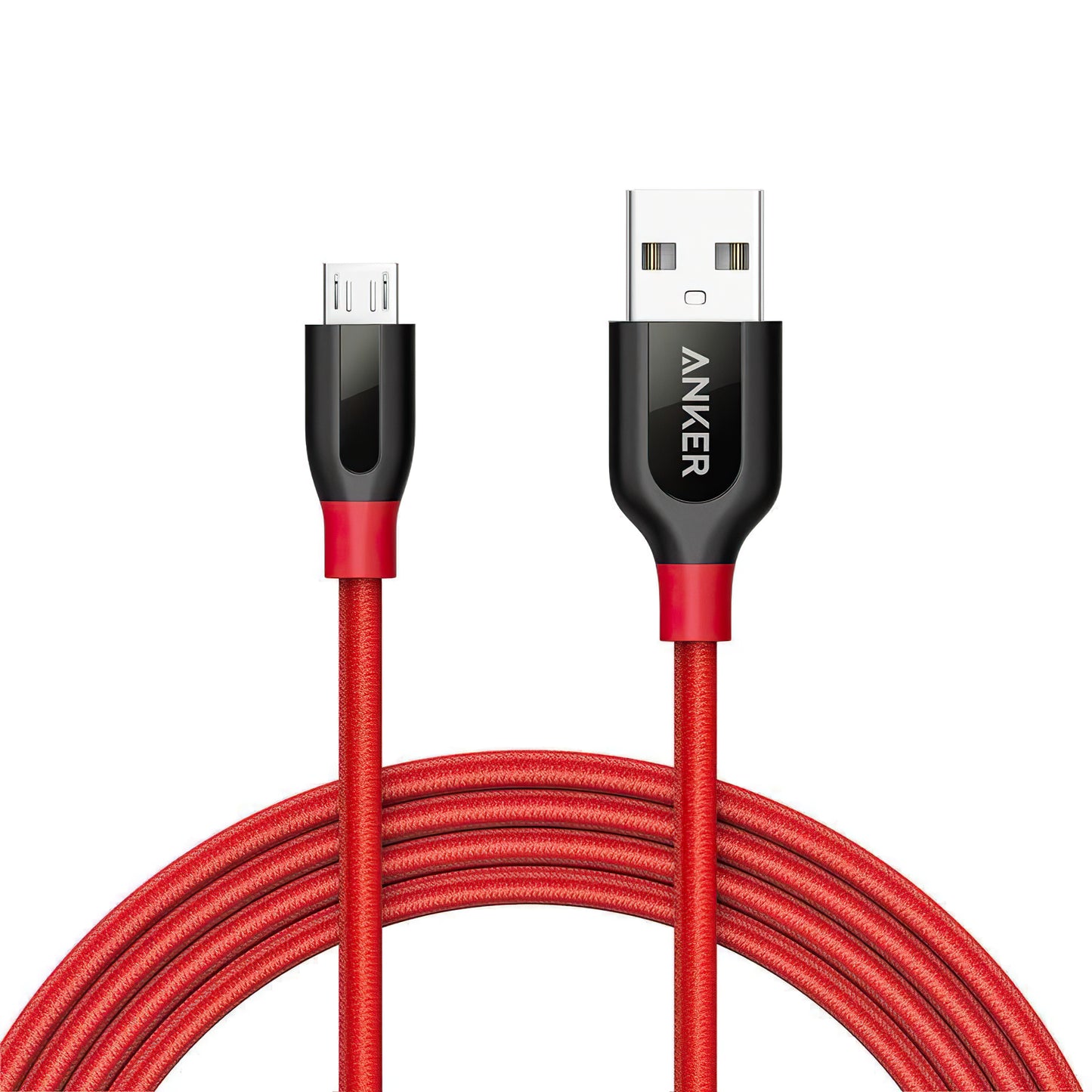 Podatkovni in polnilni kabel USB-A z microUSB Anker PowerLine+, 18 W, 1,8 m, rdeč A8143091 