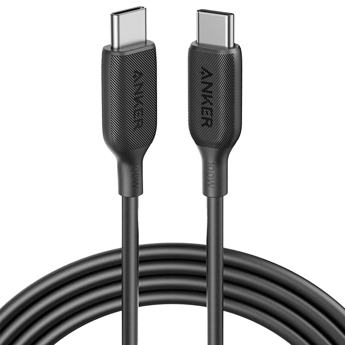Podatkovni in polnilni kabel USB-C Anker 543, 100 W, 1,8 m, črn A80E2G11 