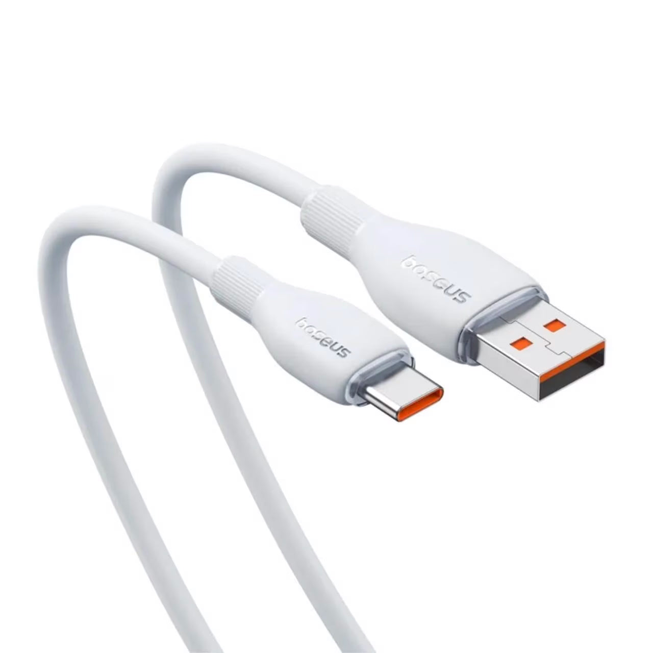 Podatkovni in polnilni kabel USB-A - USB-C Baseus Pudding, 100W, 1.2m, bel