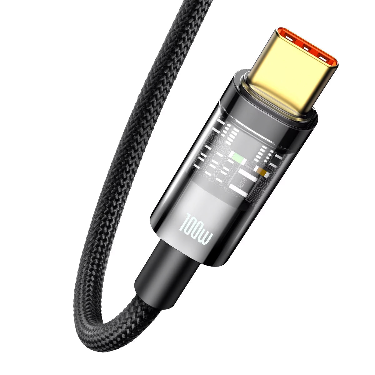 Podatkovni in polnilni kabel USB-A - USB-C Baseus Explorer, 100W, 2m, črn CATS000301