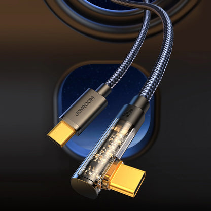 Kabel za podatke in polnjenje USB-C - USB-C Joyroom S-CC100A6 Angled, 100W, 1.2m, črn
