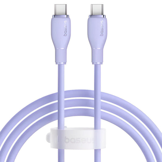 Kabel za podatke in polnjenje USB-C - USB-C Baseus Pudding, 100W, 1.2m, Vijolična P10355702511-00