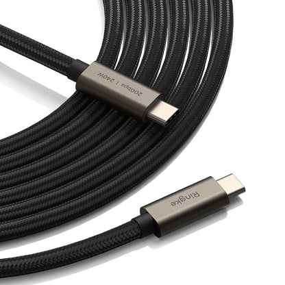 Kabel za podatke in polnjenje USB-C - USB-C Ringke 2X2, 240W, 1m, črn