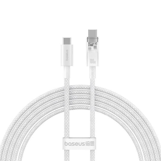 Kabel za podatke in polnjenje USB-C - USB-C Baseus Explorer, 100W, 2m, Bel P10319703221-01