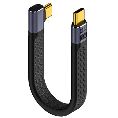 Kabel za podatke in polnjenje USB-C - USB-C OEM Angled 8K Video Version 3, 240W, 0.15m, črn