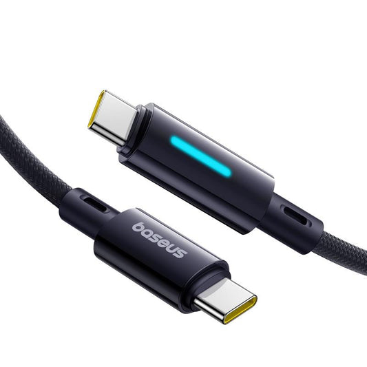USB-C Data and Charging Cable - USB-C Baseus Lit Button Control, 100W, 2m, Black P10379000121-01