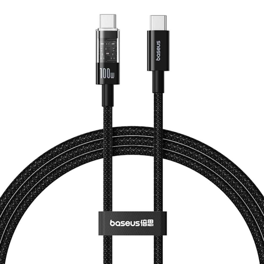 Kabel za prenos podatkov in polnjenje USB-C - USB-C Baseus Gem, 100W, 1m, Črn P10373000111-00