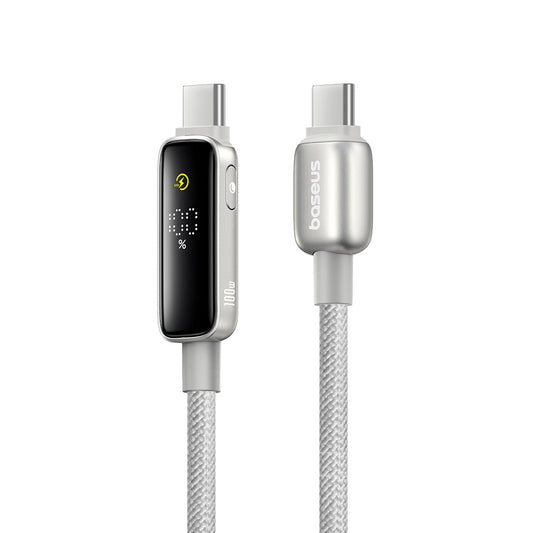 Kabel za podatke in polnjenje USB-C - USB-C Baseus Vipow Display, 100W, 2m, Siv P10381802851-01