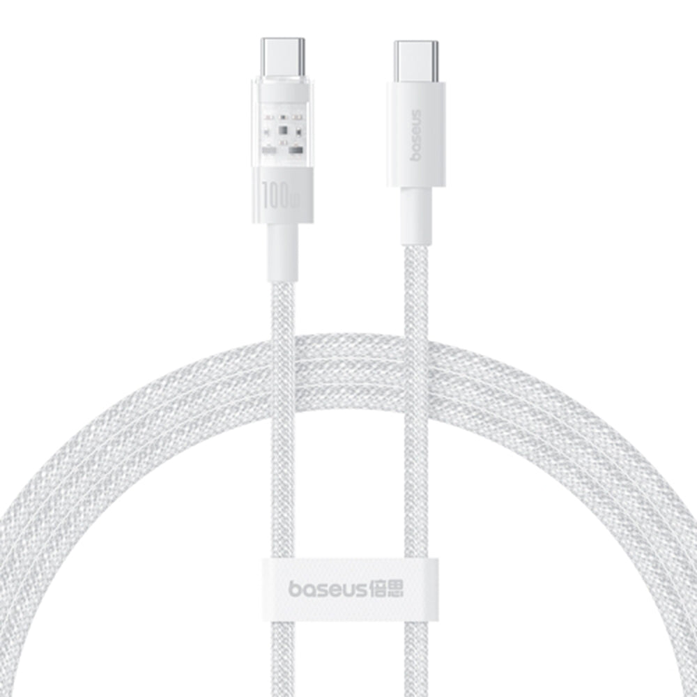 Podatkovni in polnilni kabel USB-C - USB-C Baseus Gem, 100W, 2m, Bel P10373000211-01