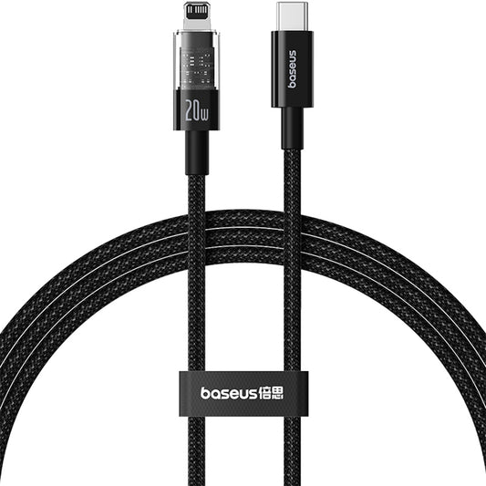 Kabel za podatke in polnjenje USB-C - Lightning Baseus Gem, 20W, 1m, Črn P10373001111-00