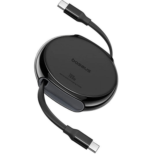 Kabel za podatke in polnjenje USB-C - USB-C Baseus Pathfinder Retractable, 100W, 1m, črn P10368400111-00