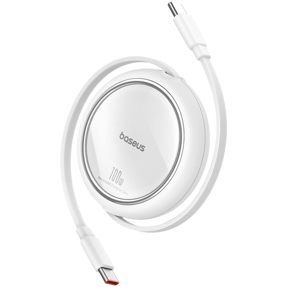 Kabel za podatke in polnjenje USB-C - USB-C Baseus Free2Draw Mini Retractable, 100W, 1m, Bel P10364500211-00