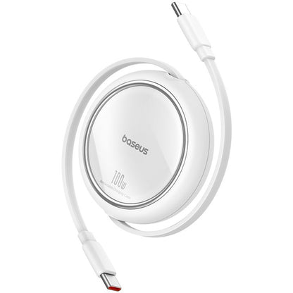 Kabel za podatke in polnjenje USB-C - USB-C Baseus Free2Draw Mini Retractable, 100W, 1m, Bel P10364500211-00