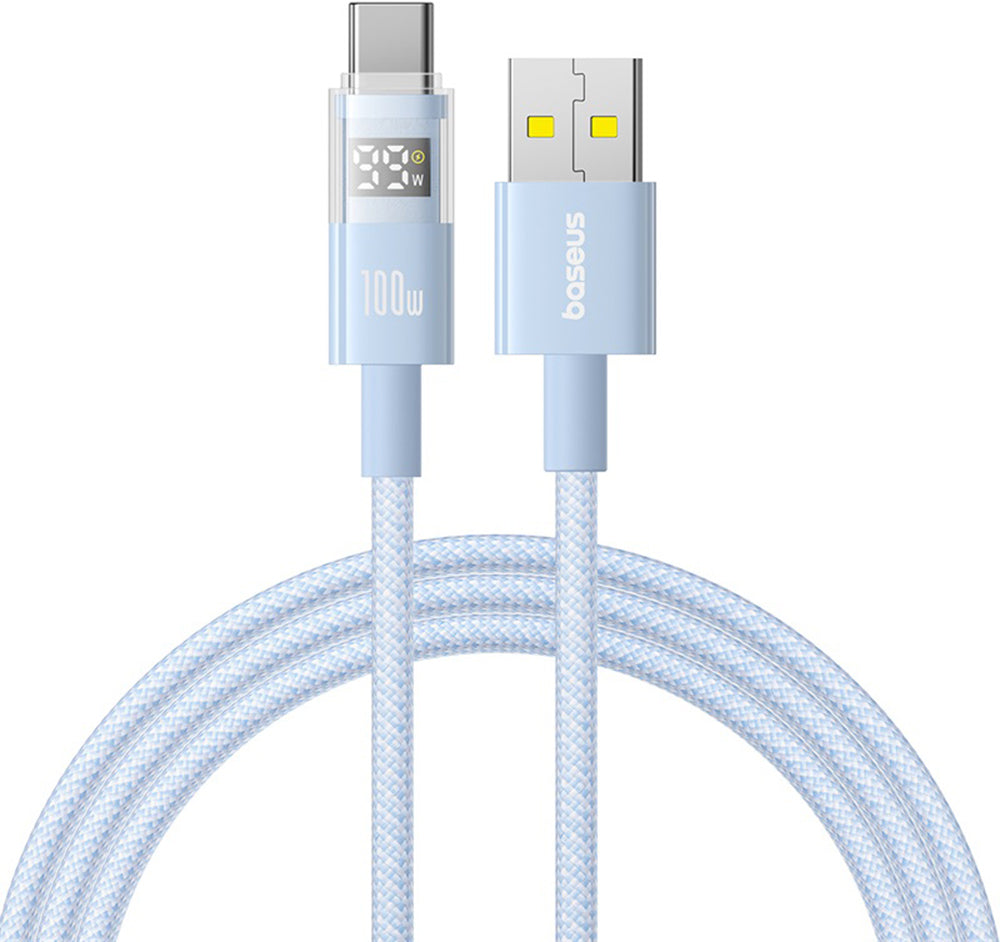 Kabel za podatke in polnjenje USB-A - USB-C Baseus Display 2, 100W, 2m, Modra P10382701311-01