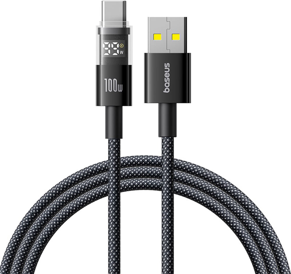 Kabel za podatke in polnjenje USB-A - USB-C Baseus Display 2, 100W, 2m, črn P10382701111-00