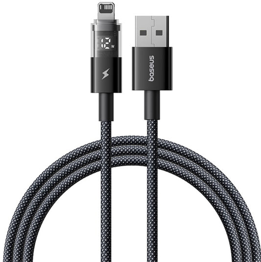 Kabel za prenos podatkov in polnjenje USB-A - Lightning Baseus Display 2, 18W, 1m, črn P10382700121-00