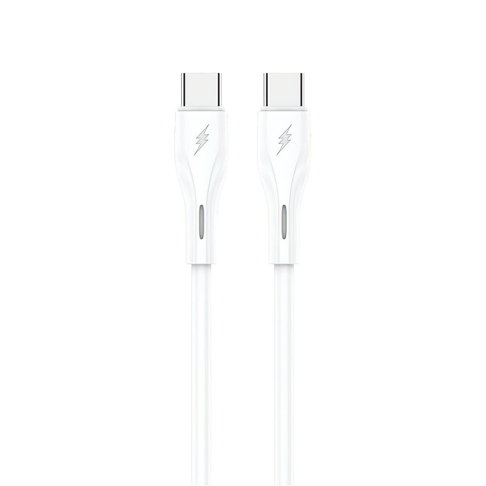 USB-C podatkovni in polnilni kabel - USB-C Sendem M36C, 66W, 1m, bel