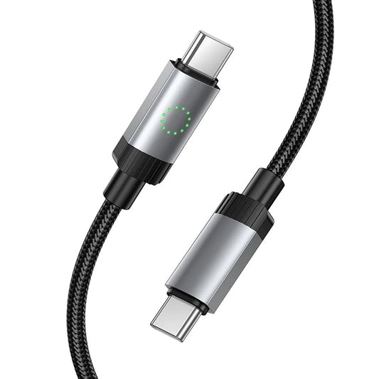 Kabel za podatke in polnjenje USB-C - USB-C HOCO X117, 60W, 1m, črn