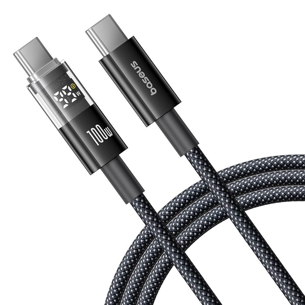 Kabel za prenos podatkov in polnjenje USB-C - USB-C Baseus Display 2, 100W, 1m, črn P10382702121-00