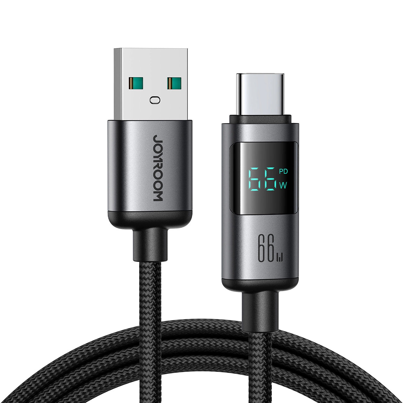Kabel za podatke in polnjenje USB-A - USB-C Joyroom S-A16 Pro Prism Display, 66W, 1.2m, črn
